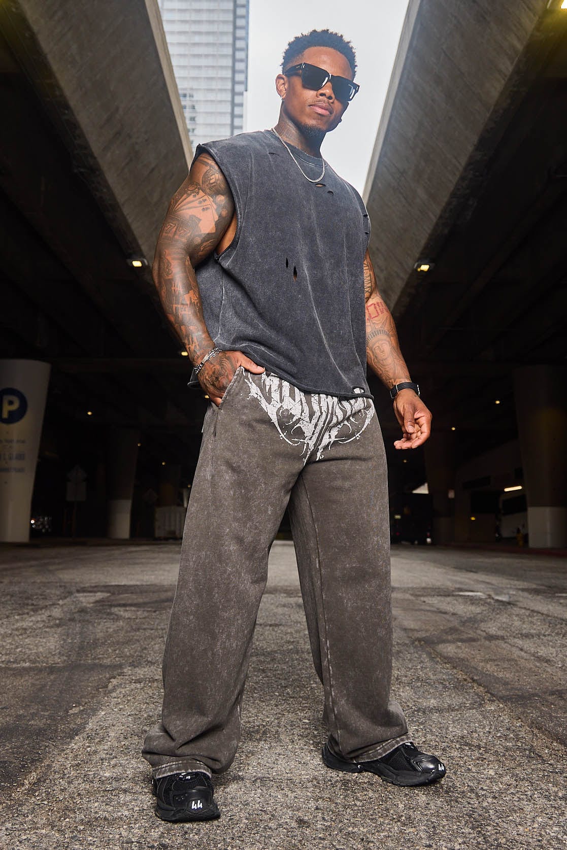 Dark Wave Joggers - Hunter Green Wash